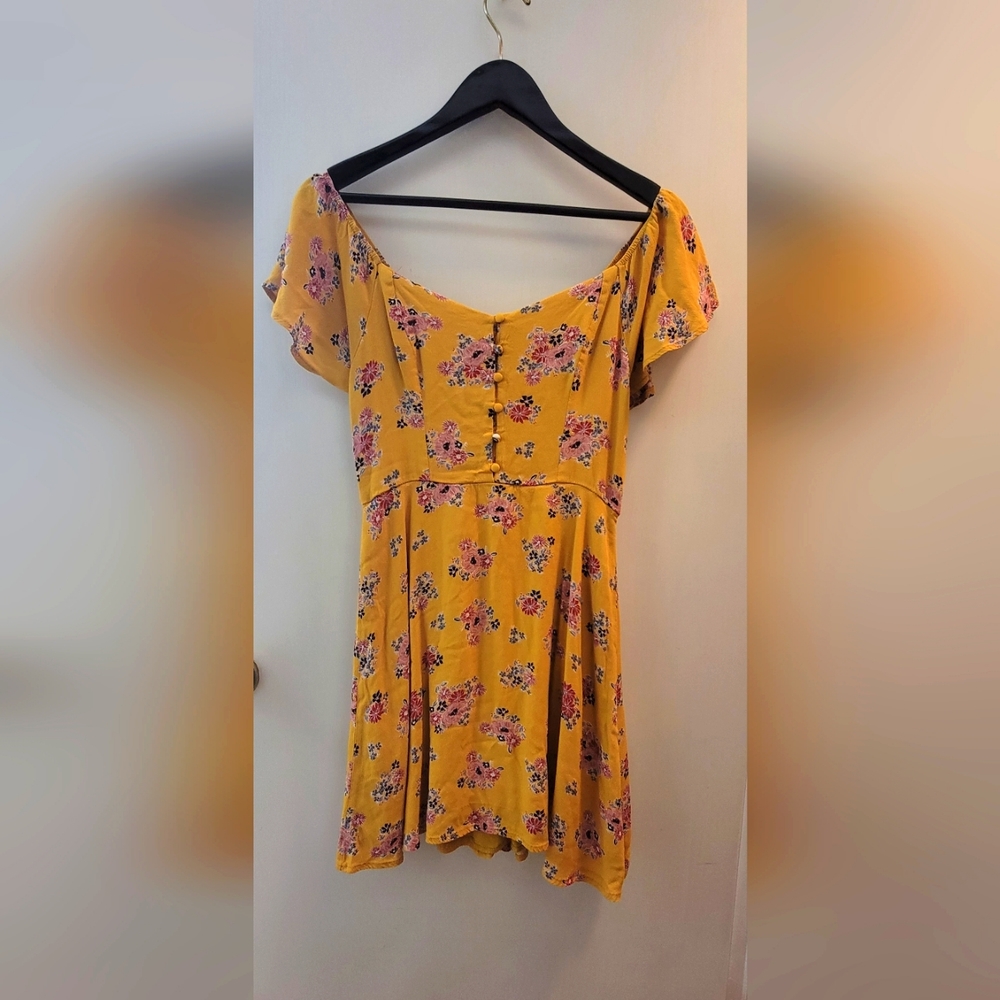 Yellow summer dress floral